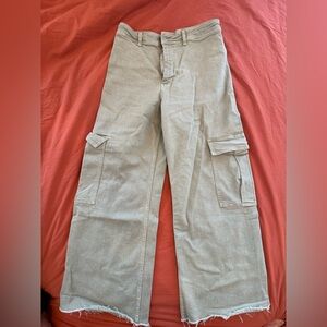 Zara women gray green Cargo Pants